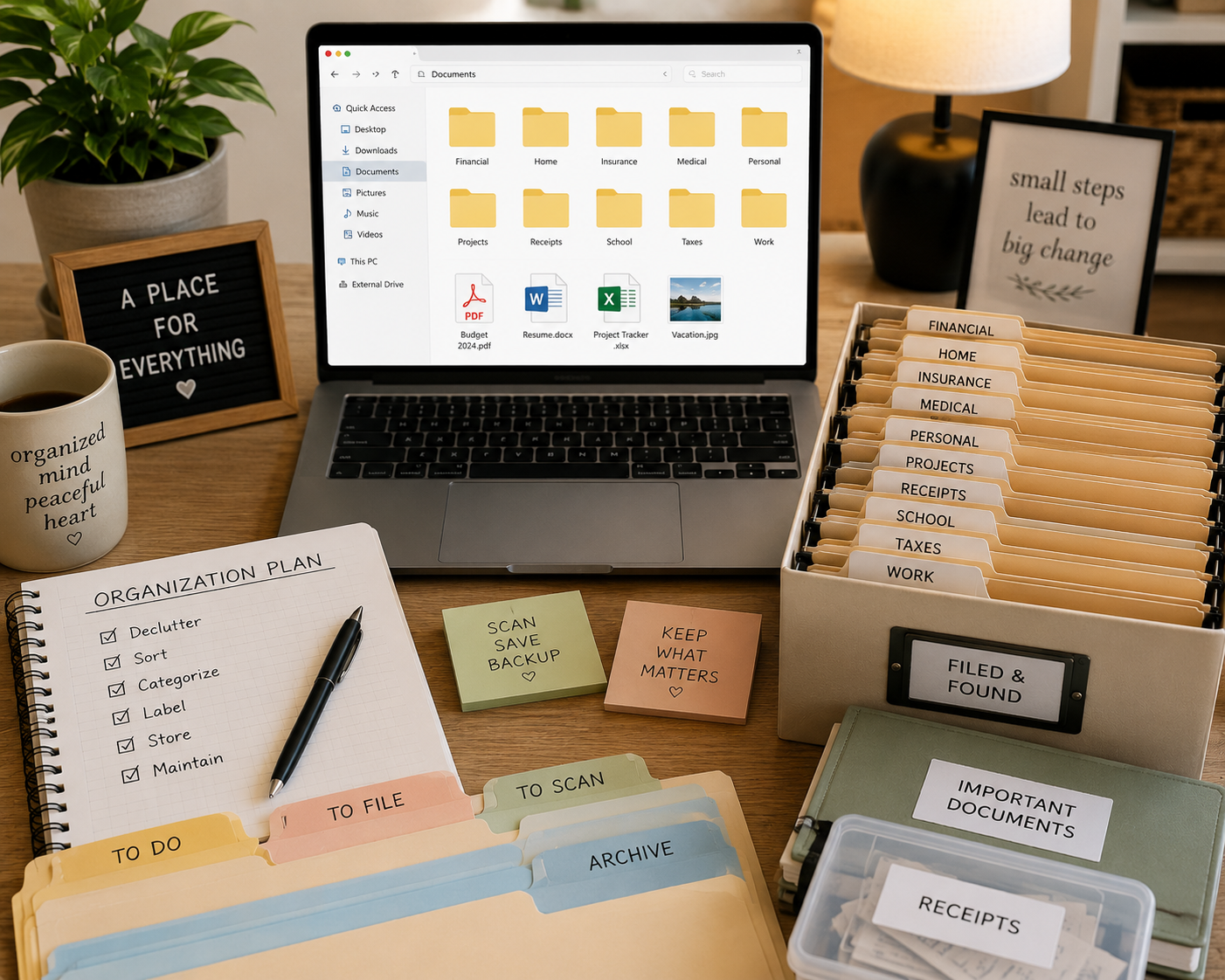 File and office organization example