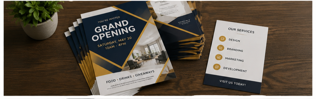 Printed flyers and promotional materials